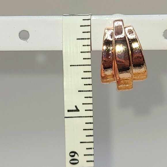 Rose Gold-Tone Earrings Clip On - Picture 4 of 6